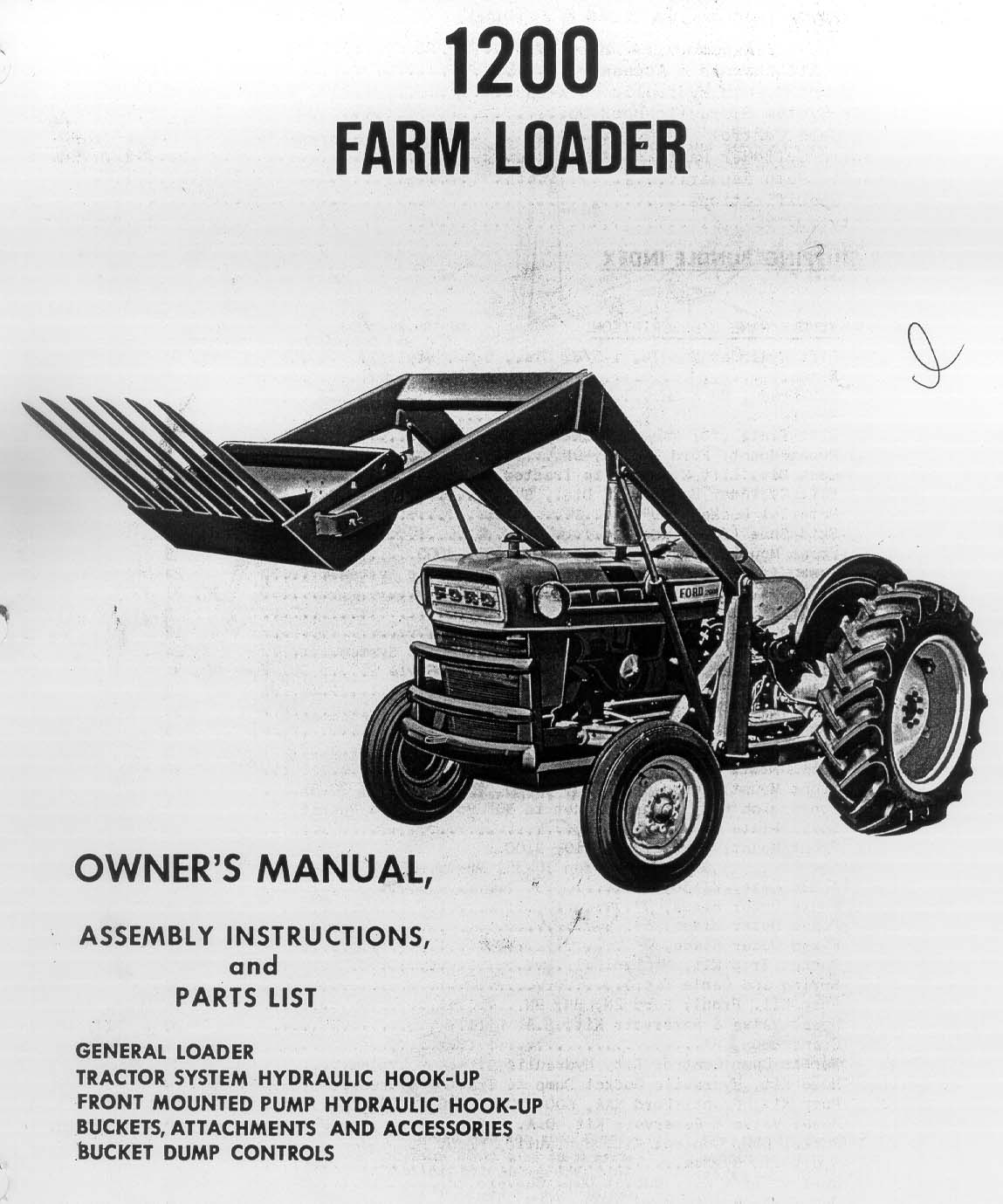 FASCO 1200 Farm Loader Owner's Manual